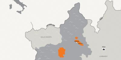 Карта на Милано и от близките градове