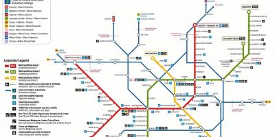 Транспорт Милано картата