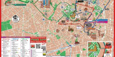 Милано-хоп-хоп-оф маршрут на картата