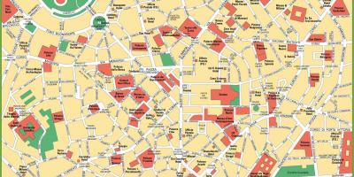 Милано, карта на града