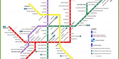 Метростанция Milano картата