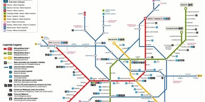 Транспорт Милано картата