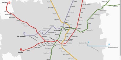 Карта на банкомат Милано трамвай