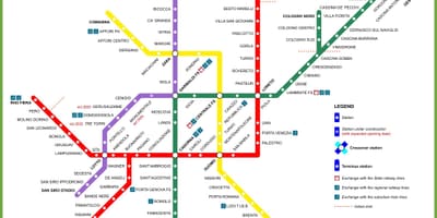 Метростанция Milano картата 
