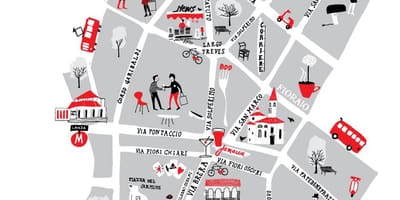 Карта На Brera Милано