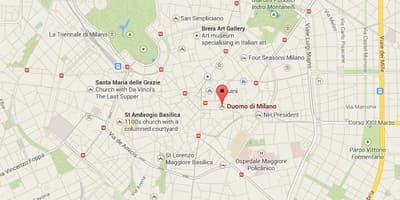 Карта на Миланската катедрала 