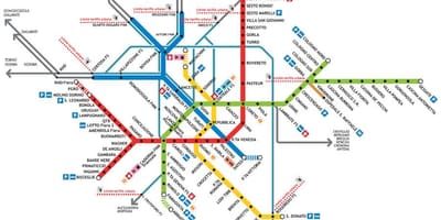 Милано карта на метрото 